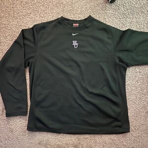 Nike Black Sweatshirt with Crew Neck and Logo